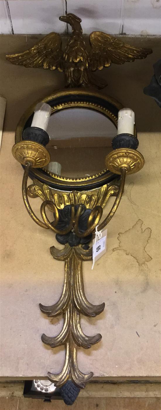 George III style gilt wall light(-)